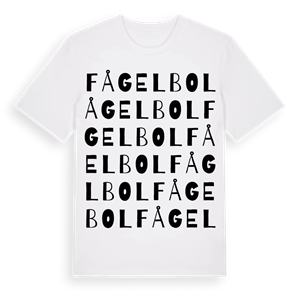 Fågelbol ordlek t-shirt – ekologisk bomull t-shirt från Pinshirt