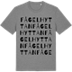 Mid Heather Gray t-shirt med Fågelhyttan ordlek t-shirt