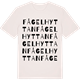Vintage White t-shirt med Fågelhyttan ordlek t-shirt