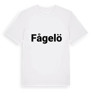 Fågelö fetstil t-shirt – ekologisk bomull t-shirt från Pinshirt