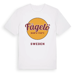 Fågelö cirkel t-shirt – ekologisk bomull t-shirt från Pinshirt