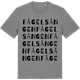 Mid Heather Gray t-shirt med Fågelsången ordlek t-shirt