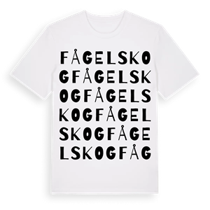 Fågelskog ordlek t-shirt – ekologisk bomull t-shirt från Pinshirt