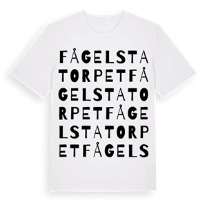 Fågelstatorpet ordlek t-shirt – ekologisk bomull t-shirt från Pinshirt