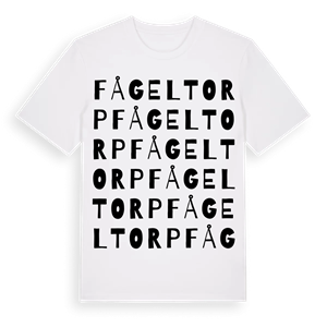 Fågeltorp ordlek t-shirt – ekologisk bomull t-shirt från Pinshirt