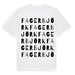 Fagerbjörk ordlek t-shirt – ekologisk bomull t-shirt från Pinshirt