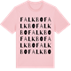 Pink Cotton t-shirt med Falkbo ordlek t-shirt