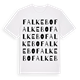 White t-shirt med Falkebo ordlek t-shirt