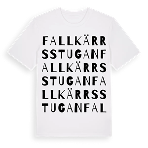 Fallkärrsstugan ordlek t-shirt – ekologisk bomull t-shirt från Pinshirt
