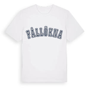 Fållökna college t-shirt – ekologisk bomull t-shirt från Pinshirt