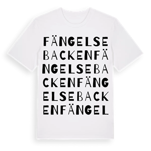 Fängelsebacken ordlek t-shirt – ekologisk bomull t-shirt från Pinshirt