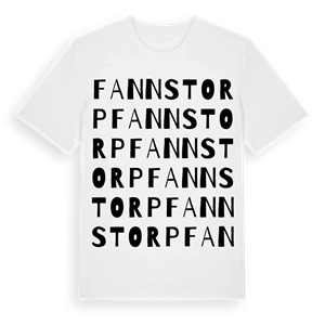 Fannstorp ordlek t-shirt – ekologisk bomull t-shirt från Pinshirt