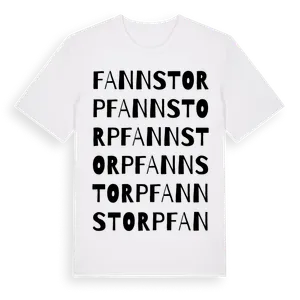 Fannstorp ordlek t-shirt – ekologisk bomull t-shirt från Pinshirt