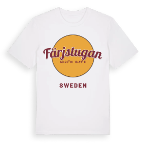 Färjstugan cirkel t-shirt – ekologisk bomull t-shirt från Pinshirt