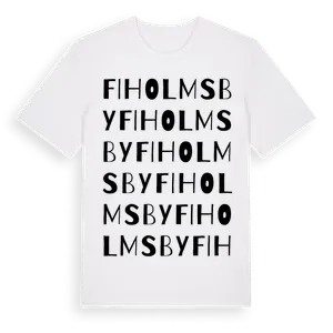 Fiholmsby ordlek t-shirt – ekologisk bomull t-shirt från Pinshirt