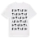 White t-shirt med Fimta ordlek t-shirt