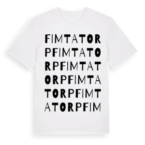 Fimtatorp ordlek t-shirt – ekologisk bomull t-shirt från Pinshirt