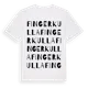 White t-shirt med Fingerkulla ordlek t-shirt