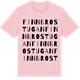 Pink Cotton t-shirt med Finnbrostugan ordlek t-shirt