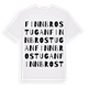 White t-shirt med Finnbrostugan ordlek t-shirt