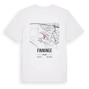 Finninge karta t-shirt – ekologisk bomull t-shirt från Pinshirt