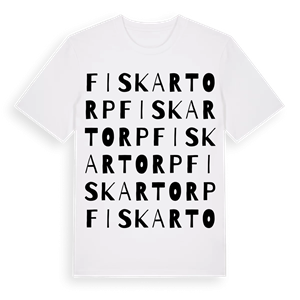 Fiskartorp ordlek t-shirt – ekologisk bomull t-shirt från Pinshirt