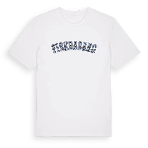 Fiskbacken college t-shirt – ekologisk bomull t-shirt från Pinshirt