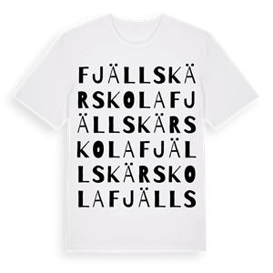 Fjällskär skola ordlek t-shirt – ekologisk bomull t-shirt från Pinshirt