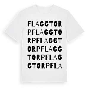 Flaggtorp ordlek t-shirt – ekologisk bomull t-shirt från Pinshirt