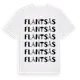 White t-shirt med Flantsås ordlek t-shirt