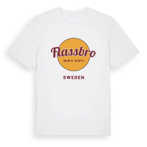 Flassbro cirkel t-shirt – ekologisk bomull t-shirt från Pinshirt