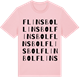 Pink Cotton t-shirt med Flinsbol ordlek t-shirt