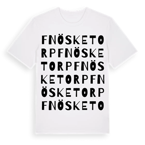 Fnösketorp ordlek t-shirt – ekologisk bomull t-shirt från Pinshirt