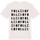 Vintage White t-shirt med Folkebo ordlek t-shirt