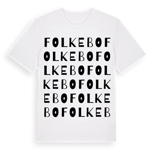 Folkebo ordlek t-shirt – ekologisk bomull t-shirt från Pinshirt