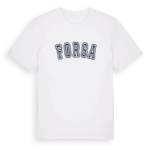Forsa college t-shirt – ekologisk bomull t-shirt från Pinshirt