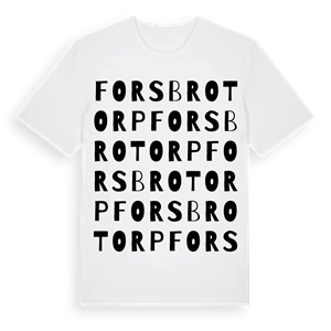 Forsbrotorp ordlek t-shirt – ekologisk bomull t-shirt från Pinshirt