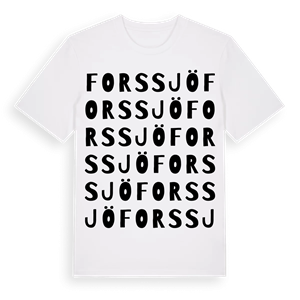 Forssjö ordlek t-shirt – ekologisk bomull t-shirt från Pinshirt