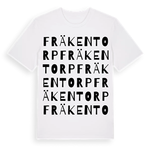 Fräkentorp ordlek t-shirt – ekologisk bomull t-shirt från Pinshirt