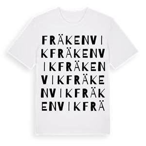 Fräkenvik ordlek t-shirt – ekologisk bomull t-shirt från Pinshirt