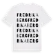 White t-shirt med Fredrikaberg ordlek t-shirt