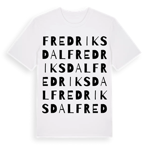 Fredriksdal ordlek t-shirt – ekologisk bomull t-shirt från Pinshirt