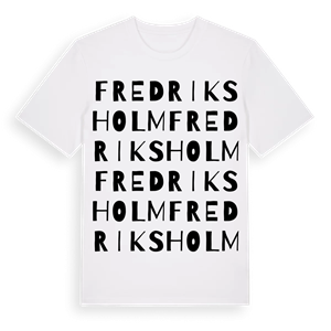 Fredriksholm ordlek t-shirt – ekologisk bomull t-shirt från Pinshirt