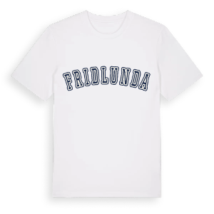 Fridlunda college t-shirt – ekologisk bomull t-shirt från Pinshirt