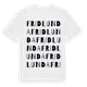 White t-shirt med Fridlunda ordlek t-shirt