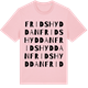 Pink Cotton t-shirt med Fridshyddan ordlek t-shirt