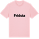 Pink Cotton t-shirt med Fridsta fetstil t-shirt