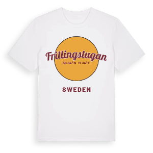 Frillingstugan cirkel t-shirt – ekologisk bomull t-shirt från Pinshirt