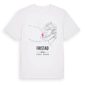 Fristad karta t-shirt – ekologisk bomull t-shirt från Pinshirt