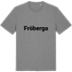 Mid Heather Gray t-shirt med Fröberga fetstil t-shirt